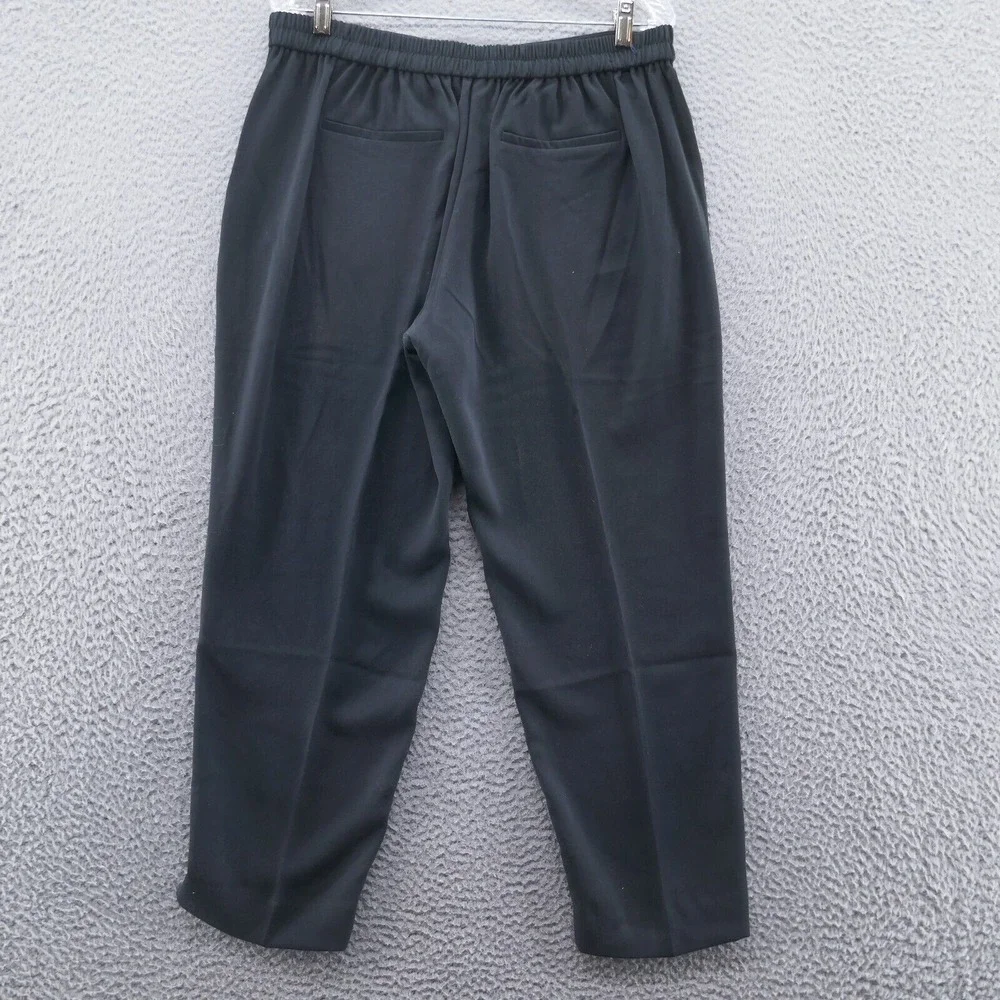 J Crew Womens Jamie Dress‎ Pants 14 Black Elastic Waist High Rise Crepe NEW